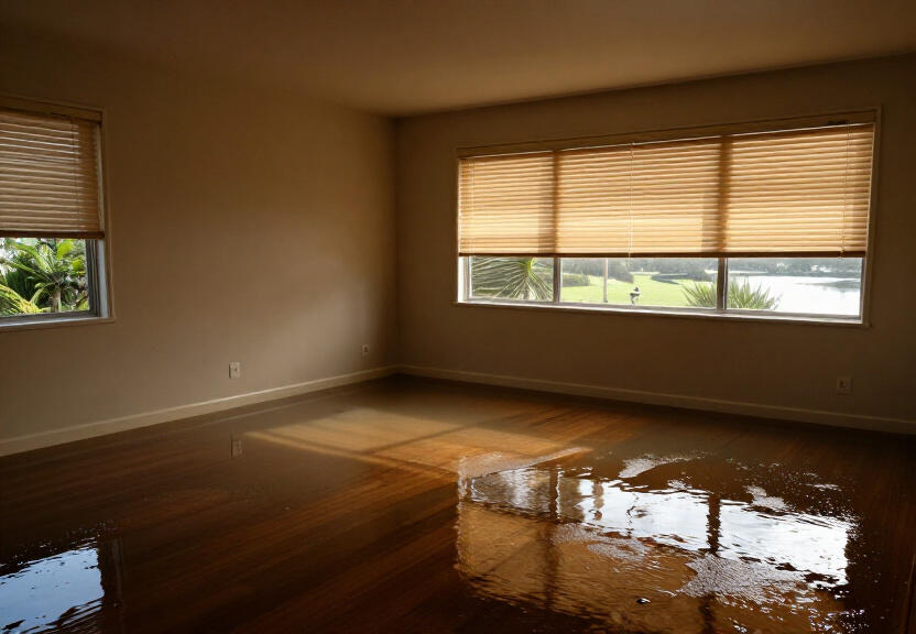 Standing water in a Grose Vale home before extraction